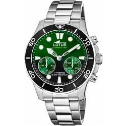 Lotus Hybrid Smartwatch (45 mm, Edelstahl, Silber, ohne SIM), Smartwatch