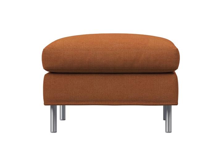 Fogia Alex Fußhocker large Stoff Hiro Rustred-aluminiumbein