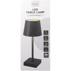 AccuCell, Tischlampe, LED-Tischleuchte mit Touchfunktion, warm weiss, mit Batterie