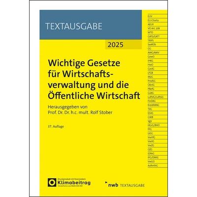 Wichtige Gesetze für Wirtschaftsverwaltung und die Öffentliche Wirtschaft, Set von , Nwb Verlag, 978-3-482-67587-4