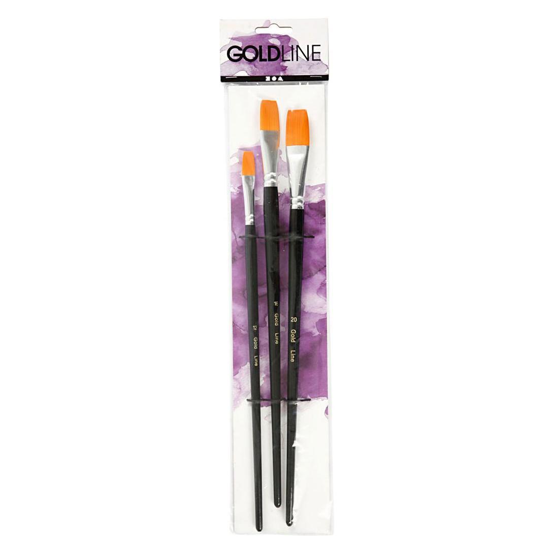 Creativ Company Gold Line Pinsel flach, 3 Stk. (20 mm) (5707167628232)