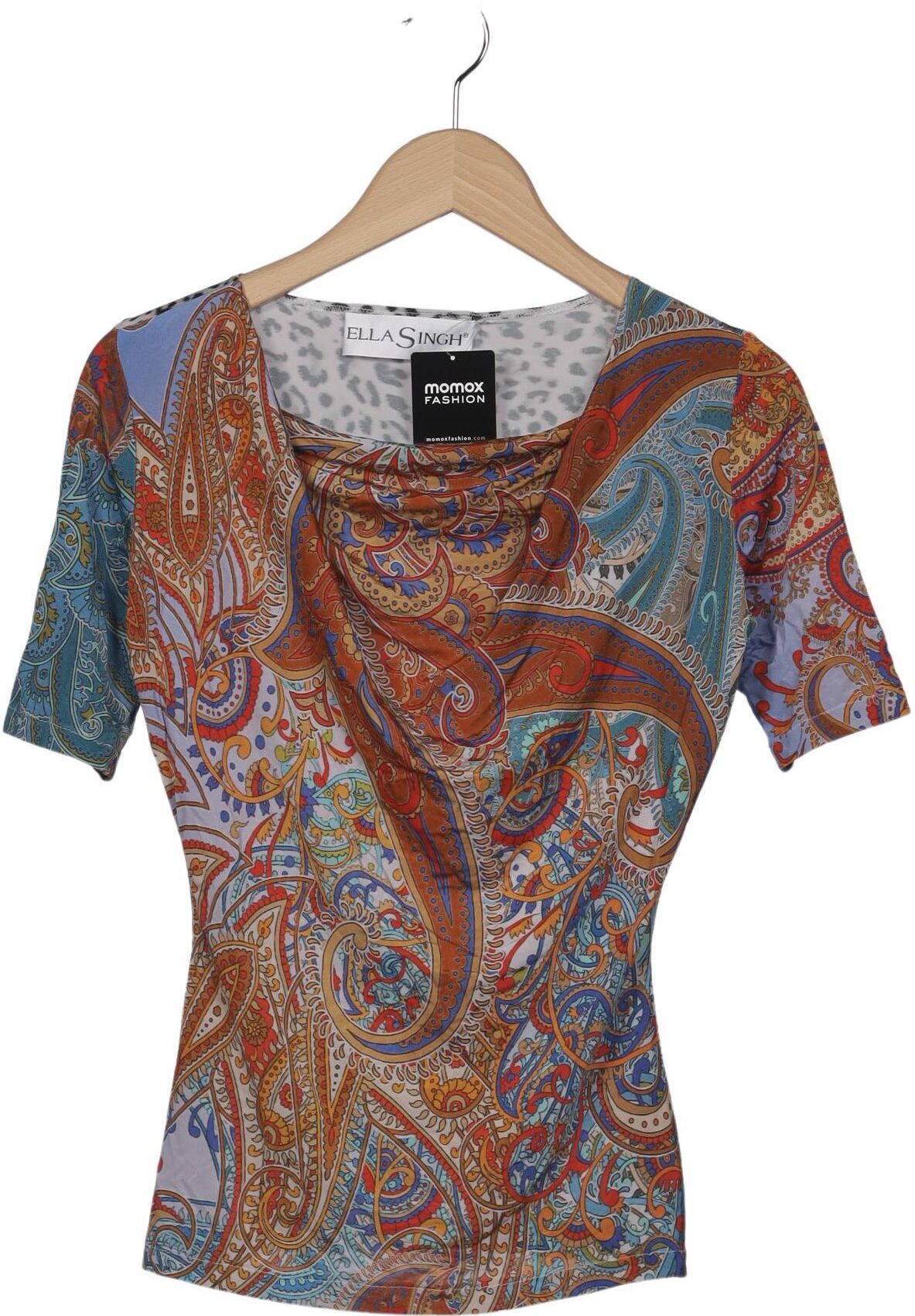 Ella Singh Damen T-Shirt, Mehrfarbig, Gr. S, kein / Etikett - Second Hand