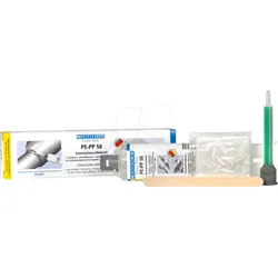 WEICON 10665025 - Set Easy-Mix PE-PP 50 2-Komponenten Konstruktions-Klebstoff, 24
