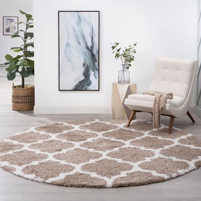 Alise Rugs Joy Shag Moroccan Geometric Indoor Area Rug