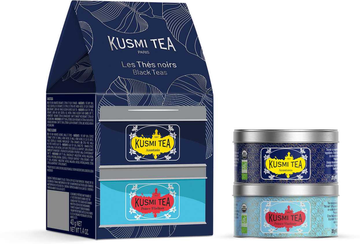 Schwarze Tees 2 Miniaturen - Schwarze Tees, lose - Kusmi Tea