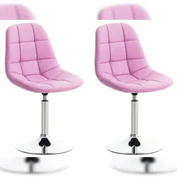 Proregal CHEFGASTRO 2er-Set Esszimmerstuhl DENVER Kunstleder HxBxT 84x48x52cm Kunstleder Pink Küchenstuhl