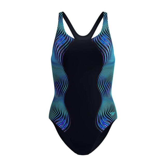 Speedo print medalist 1p wedstrijd badpak dames -
