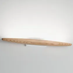 Ribot Eichen Holz LED Wandleuchte dimmbar 60cm von Fabas Luce