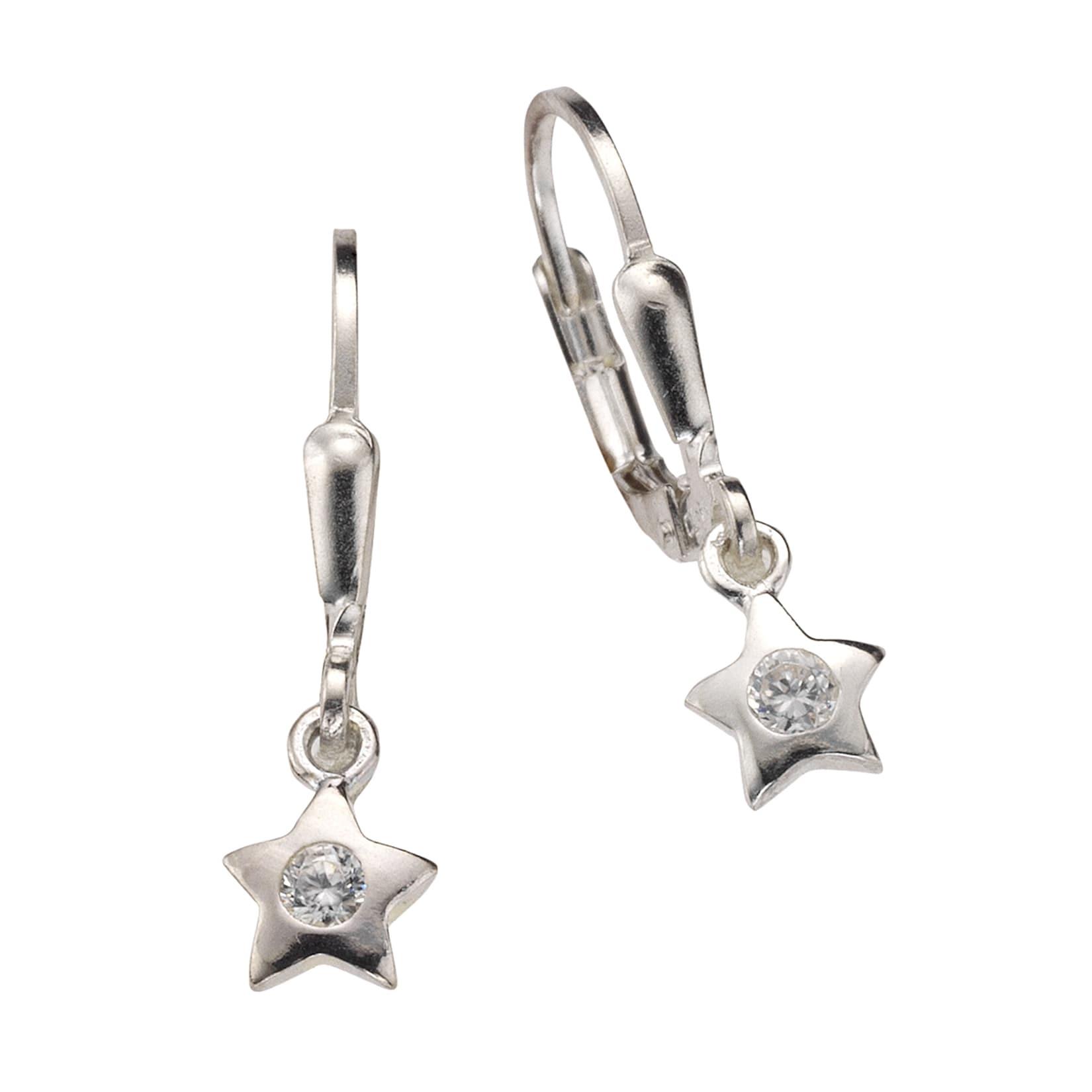 Zeeme for Kids Ohrringe 925 Silber Zirkonia weiß