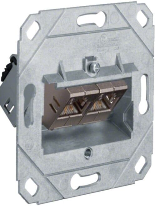 hager Module de raccordement 2 ports G3175 Cat.6 blindé avec anneau de fixation (G3175)