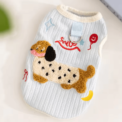 Inspire Picks CozyPup Warm Small Dog Clothes Vest For Puppies & Cats blue l