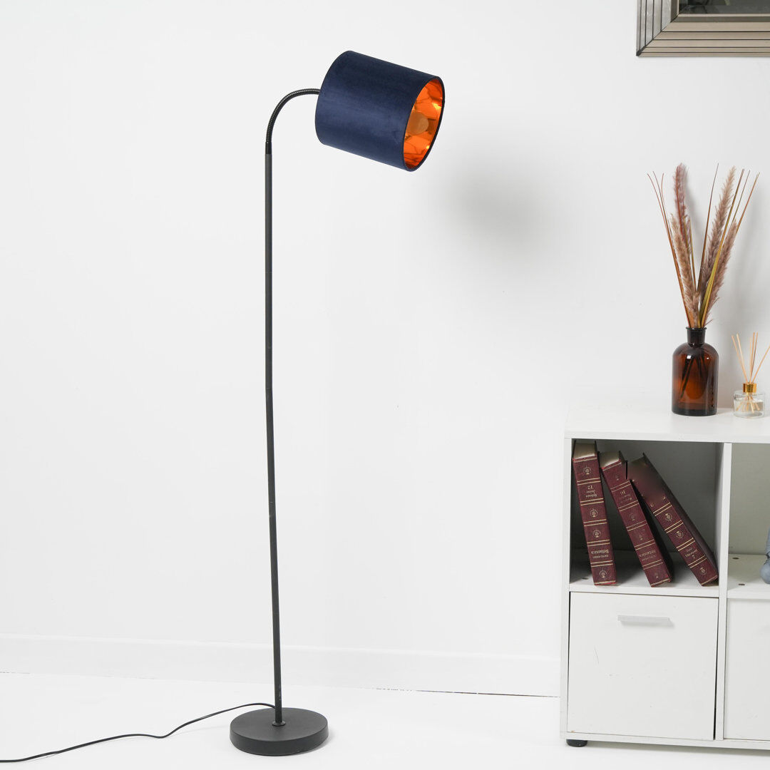Ebern Designs Giovoni 173 H cm Floor Lamp Navy 173cm H X 49cm W X 22cm D