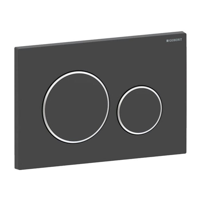 Geberit Sigma 20 Round Betätigungsplatte 115882141 Platte und Tasten schwarz matt lackiert