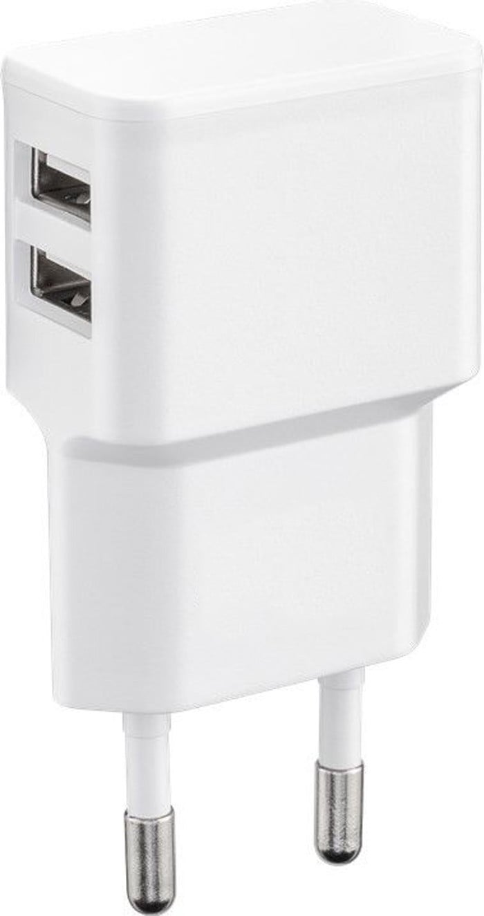 Wicked Chili Pro Series Dual USB-oplader 12W 2400mA universele netadapter met 90 graden stekker