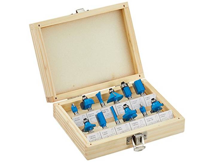 Silverline 792084 1/4 TCT Router Bit Set 12pce 1/4