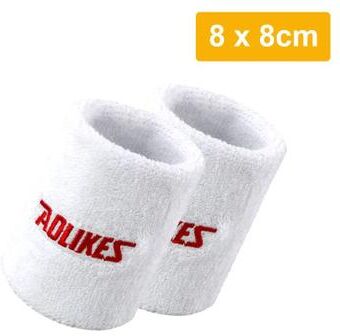 Uplift Treasures AOLIKES Sports Wrist Sweatbands Moisture Wicking Wristbands Pair 8cm white