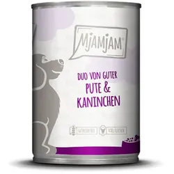 MjAMjAM - DUO für Hund 400g MjAMjAM Hund Sparpaket 12x400g Duo Pute und Kaninchen