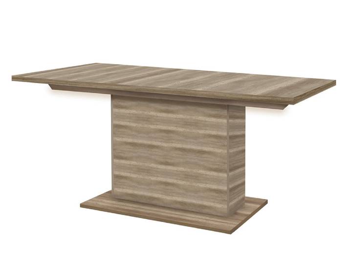 Table de repas extensible avec pied central Rossriver Chene Antique - Basika