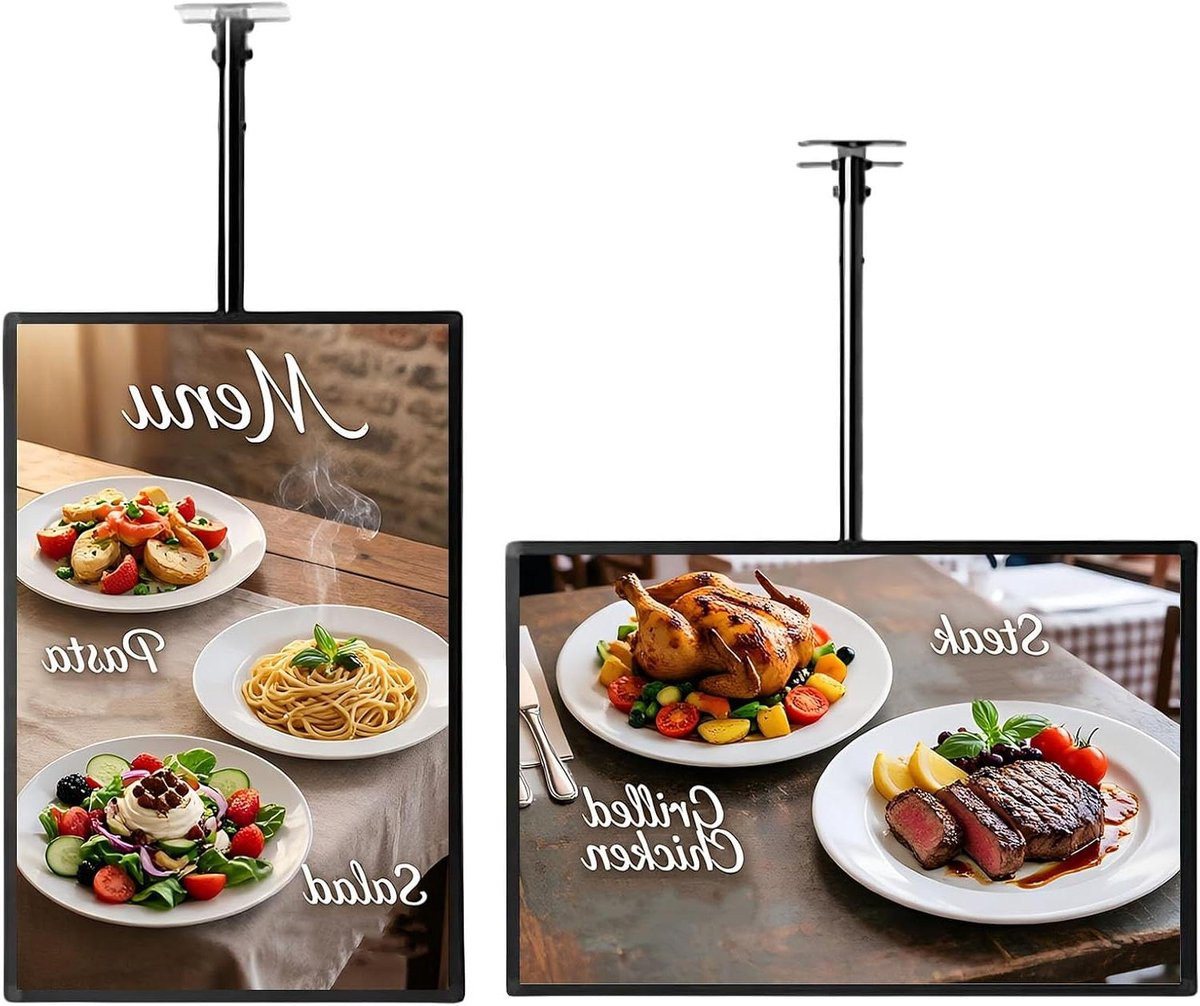LED Poster Frame Lichtbak Display met Ultraslank Aluminium Frame in Zilver