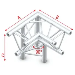 Milos Pro-30 Triangle F Truss - Corner down left - apex down ALF34 - 90° corner - F