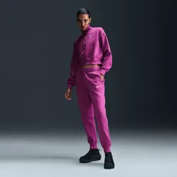 NIKE Sportswear Phoenix Mid-Rise Fleece Jogginghose Damen 518 - hot fuchsia/sail L
