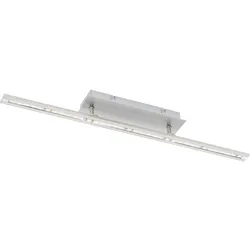 Deckenlampe Deckenleuchte Wohnzimmerleuchte Esszimmerleuchte Designlampe, Stahl Chrom silber, 1x LED 4,8W 450Lm warmweiß, LxBxH 62,5x8,5x6,5cm