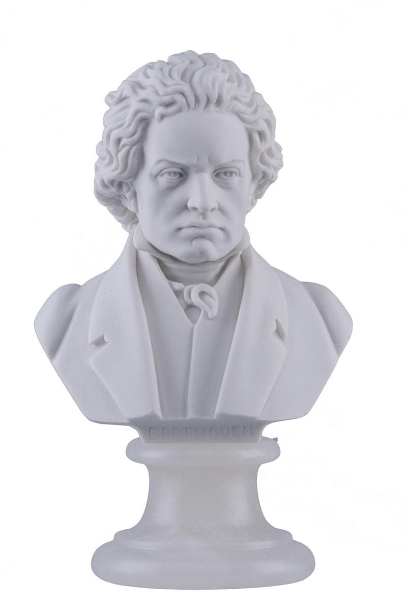 Albast borstbeeld Ludwig van Beethoven 15 cm voor volwassenen