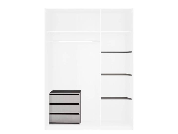Zubehörset für Kleiderschränke 135cm Grau Classic Spanplatte, foliert
