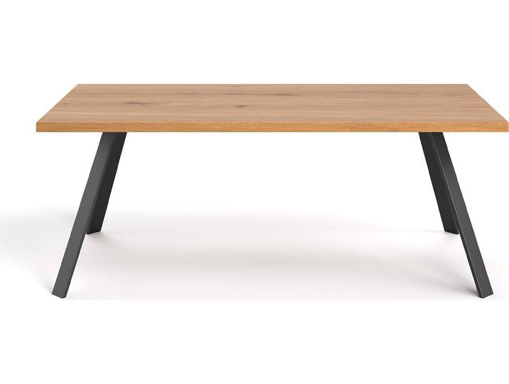 Lige-Tisch aus natürlichem Eichenholz, 120x100 cm, Massivholz, Designermöbel
