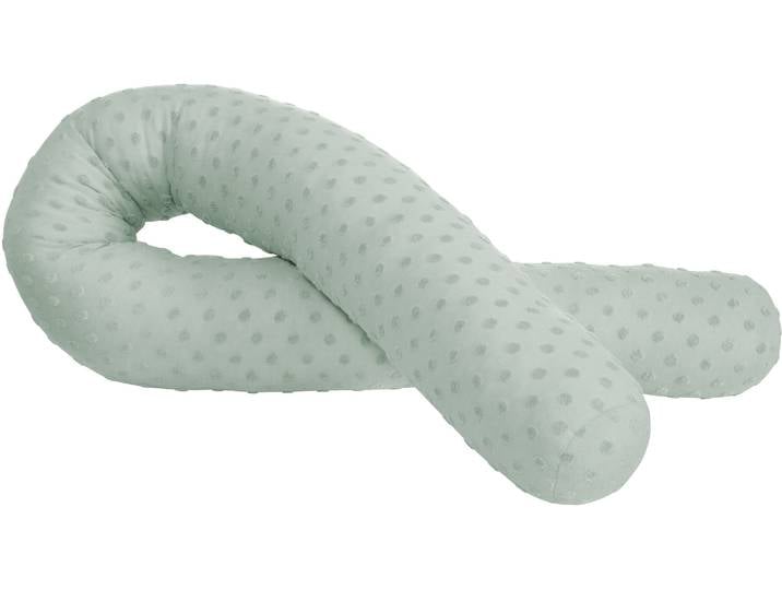 Nestchenschlange ROBA Lil Planet, frosty green , grün (frosty grün), Obermaterial: 80% Baumwolle, 20% Polyester. Füllung: 100% Polyester, Bettnestchen, Nestchenschlange, GOTS made with organic materials, zertifiziert durch BCS 36081