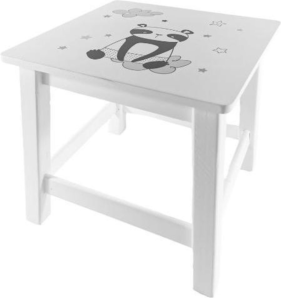Panda houten kruk Bois Wit - Panda Assis - SILUMEN