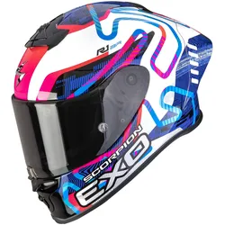 Scorpion EXO-R1 Evo II Air Cornering Integralhelm - weiss-blau-rosa - S (55/56)