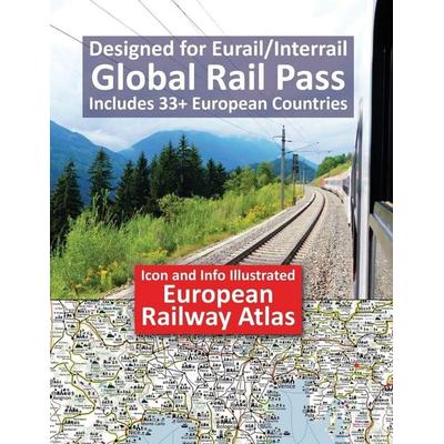 Icon and Info Illustrated European Railway Atlas, Taschenbuch von Johan Hausen,Caty Ross, Solitaire Contracts Limited, 978-1-911165-58-3