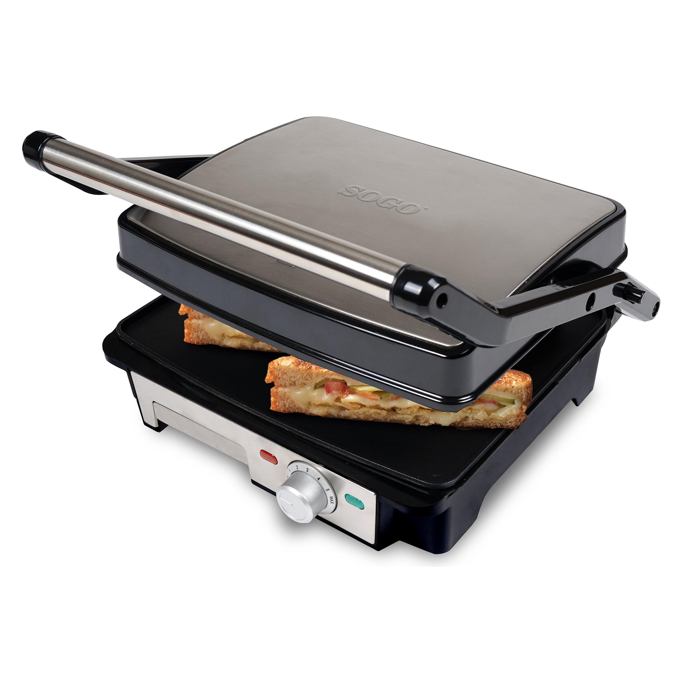 Sogo SANDWICH PRESS, 4 SLICE, PLAIN GRILL PLATES- 2000W (SAN-SS-7131)