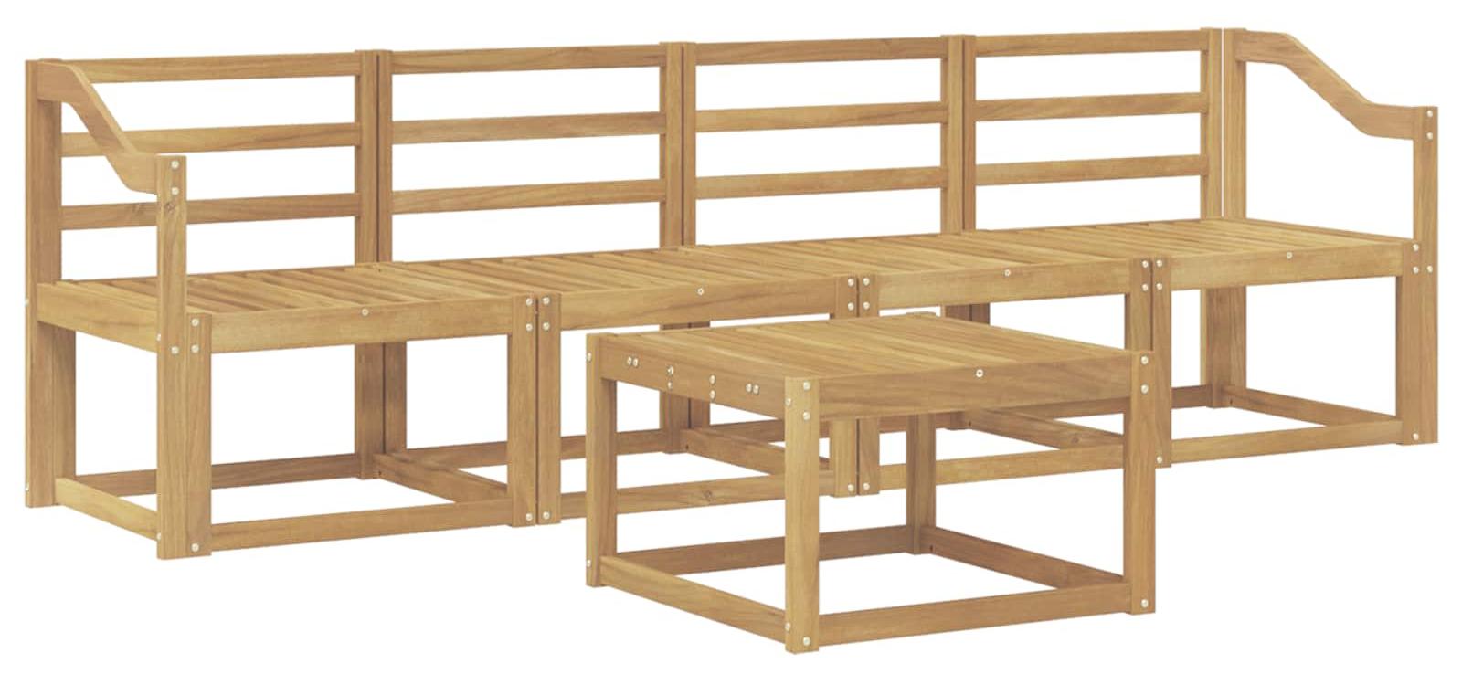 Garnitur aus 5 Outdoor-Sofas, weiß, 59 x 59 x 37 cm