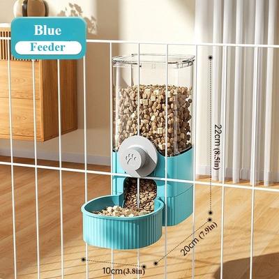 Uplift Treasures Hanging Automatic Pet Feeder And Water Dispenser Set blue 1200ml