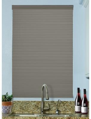 "BlindsAvenue Cordless Top Down/Bottom Up Blackout Cellular Honeycomb Shade, 9/16"" Single Cell, Antique Pewter"