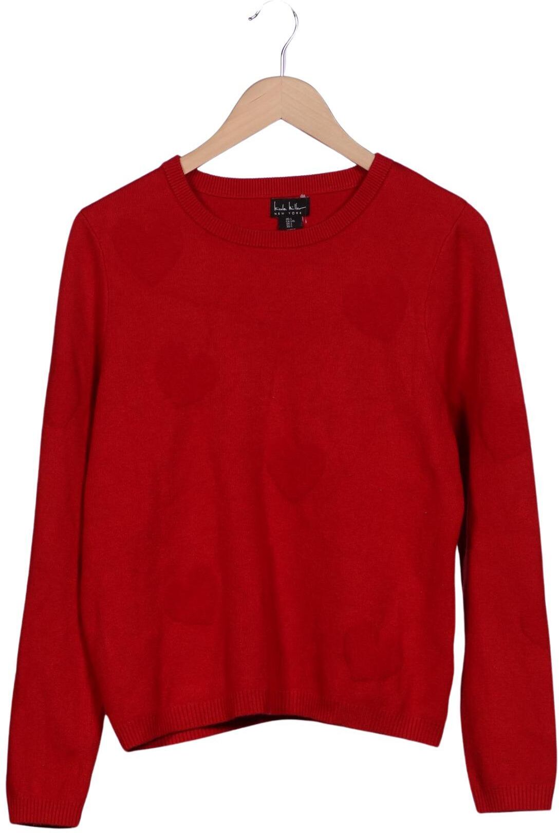 Nicole Miller Damen Pullover, Rot, Gr. L, Viskose / Synthetik - Second Hand