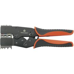 TOOLCRAFT 2-i-1 818644 Crimpzange Isolierte Flachstecker, Kabelschuhe, Stoßverbinder 0.5 bis 10 mm²