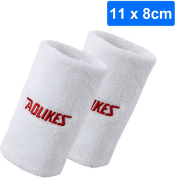 Inspire Picks AOLIKES Sports Sweatbands Wristbands Moisture Wicking Athletic Wristbands For Tennis, Basketball, Running & Fitness 11cm white