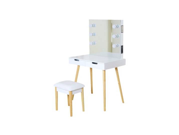 Schminktisch mit Hocker, weiss