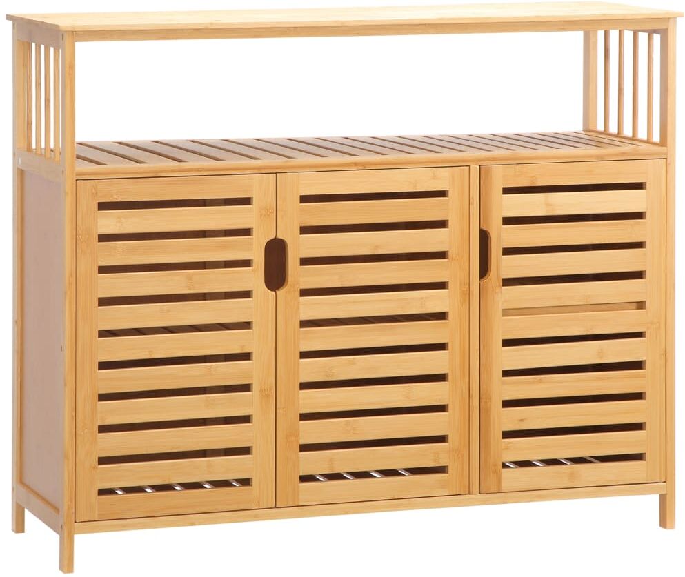 Maison Chic Buffet salon moderne bambou bois naturel 100x35x82 cm Marron 100x82x35cm