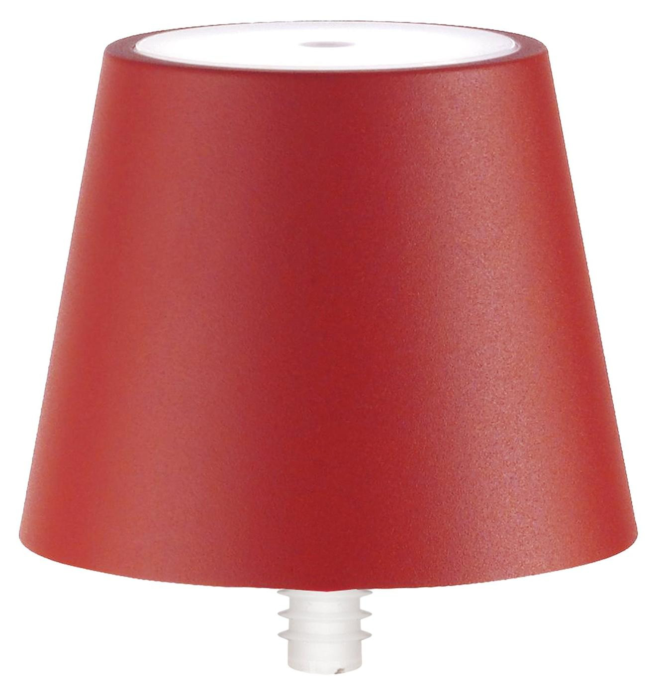 Zafferano Poldina STOPPER LED-tafellamp, oplaadbaar, rood