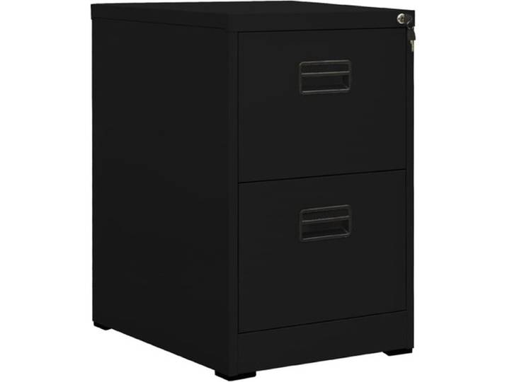 vidaXL - Archiefkast - 46x62x72\,5 - cm - staal - zwart