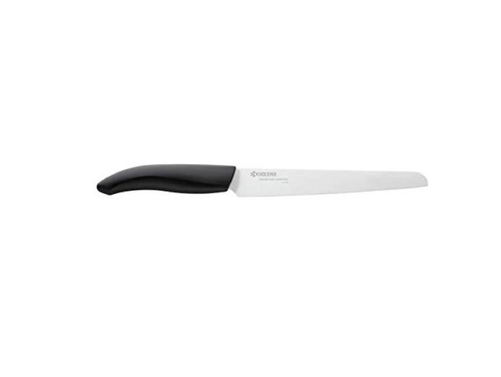 Kyocera GEN Keramik Brotmesser Wellenschliff Klinge 18 cm ergonomisch geformter Griff extrem scharfes Küchenmesser Kochmesser Profi Messer scharfes Brotmesser lang