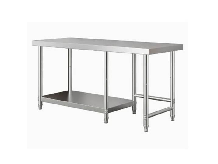 YPIOUREN Edelstahl Tisch, Edelstahl Arbeitsplatte, Arbeitsplatte Küche Die Regale Sind Abnehmbar, Die Füße Sind Verstellbar und Die Tragfähigkeit Beträgt 300 Kg(110x40cm/43.3x15.7in)