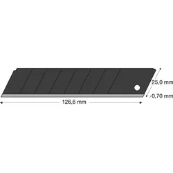 LUTZ Abbrechklinge 25mm schwarz 10 Stück/Pack