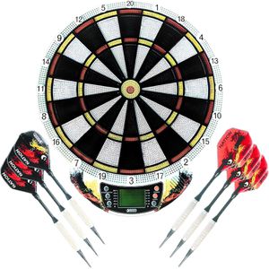 Best-Sporting Dartscheibe Windsor Nation, elektronisch, 1 - 8 Spieler, aus Kunststoff, mit 6 Pfeilen, für Softdarts