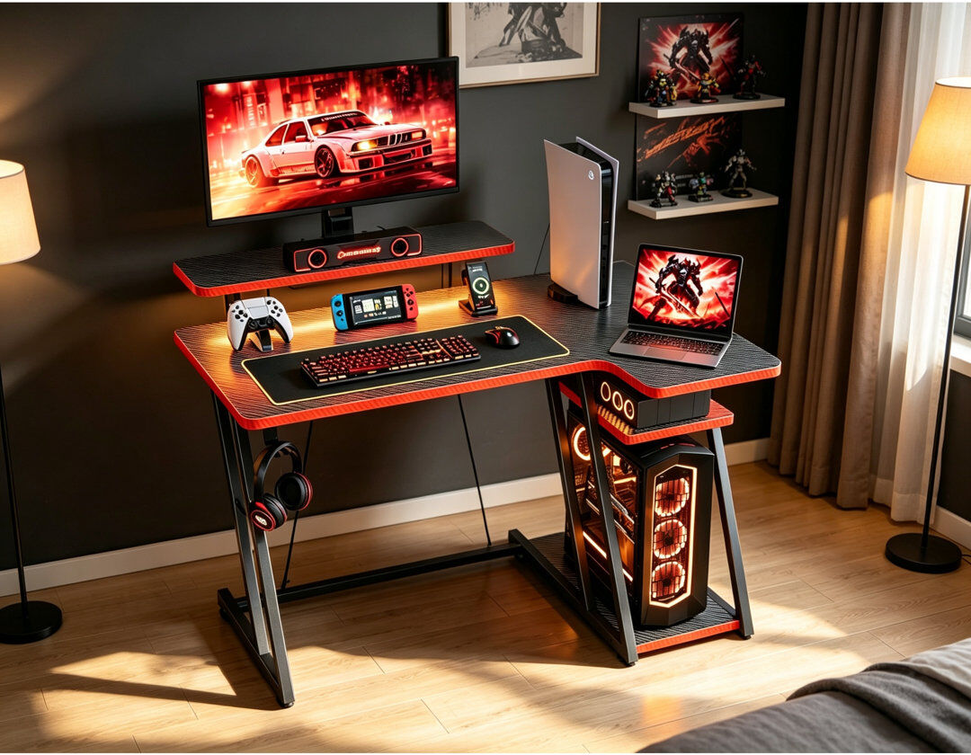 Metro L-Shaped Computer Desk 91cm H X 100cm W X 65cm D