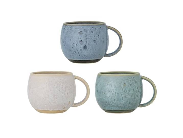Creative Collection Harriet Becher, Blau, Steingut, T10xH8 cm, 3er-Set, 420 ml